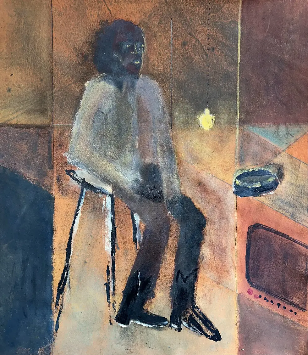 Perplexed or Sheer Madness - Acrylic, ink, graphite on canvas, 2024