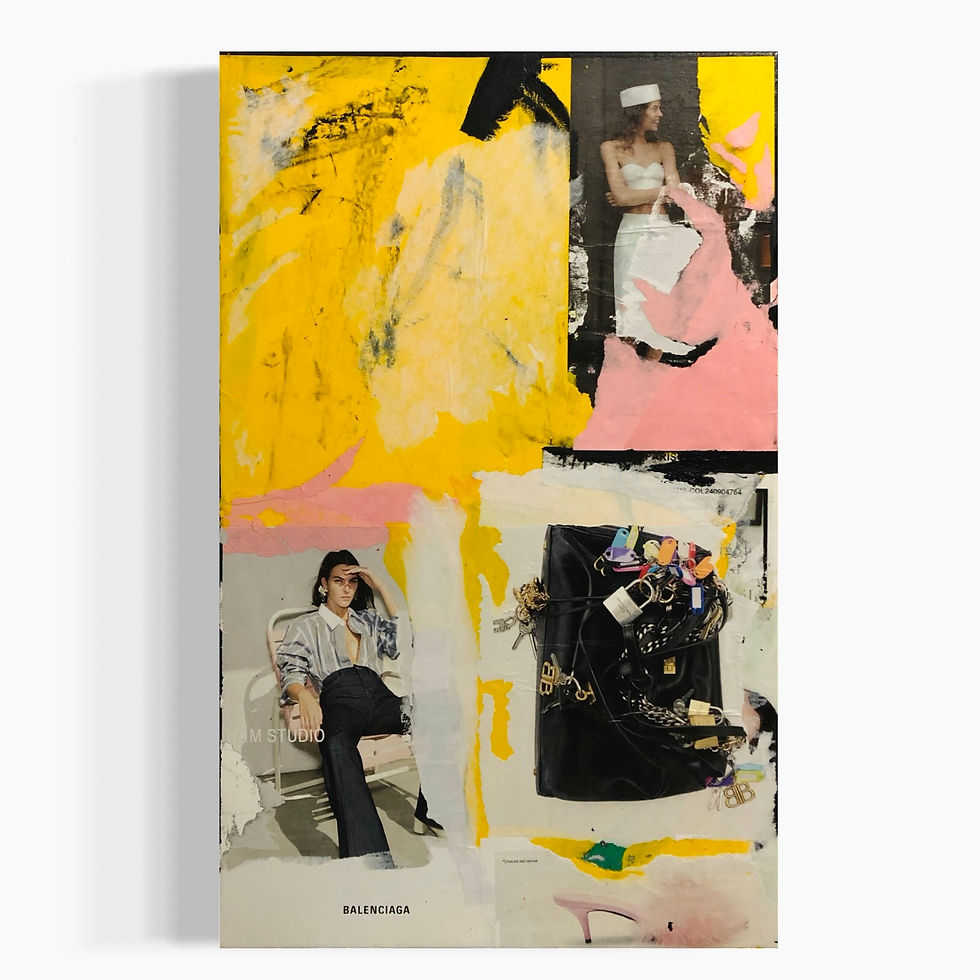 The Time Has Come - Acrylic painting and collage on canvas, 2024