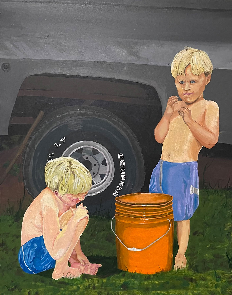 Blazers, Brothers, Bullfrogs, and Buckets - Acrylic, 2024