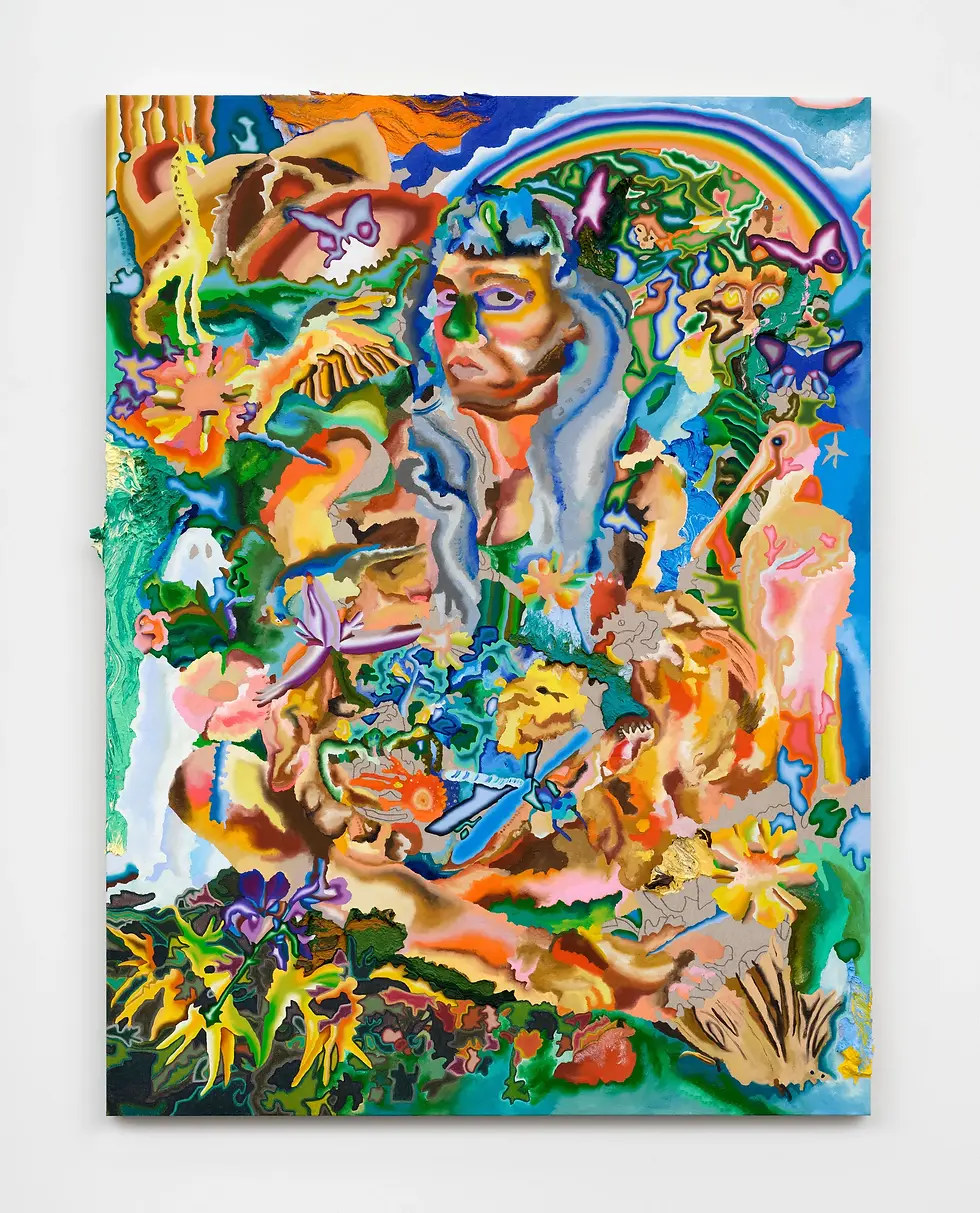Involves A Double Breath Of Mists As I Had Always Done - Oil and pastel on linen, 2025