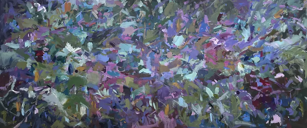 In The Quiet - Acrylic and oil stick on canvas, 2025