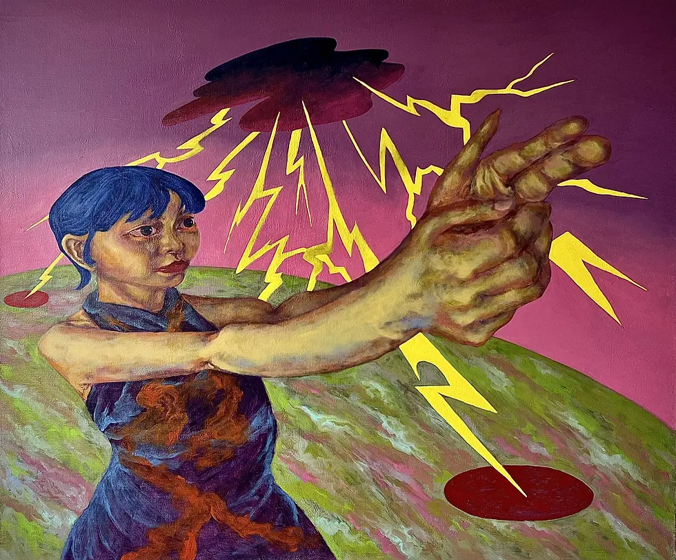 One Calm and Reasonable Pistol - Oil on canvas, 2025