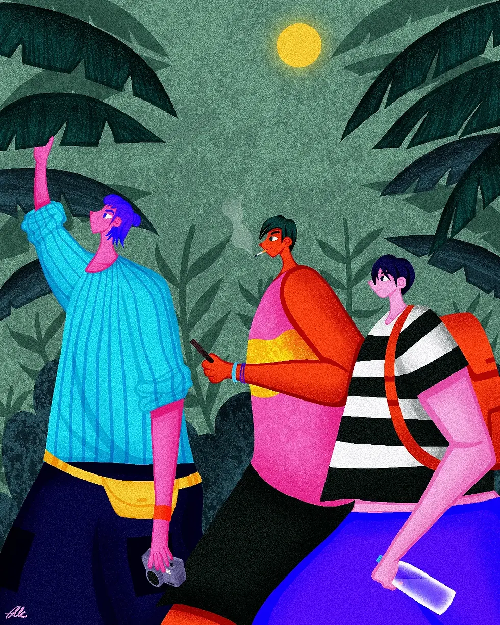 Wandering - Digital illustration, 2025