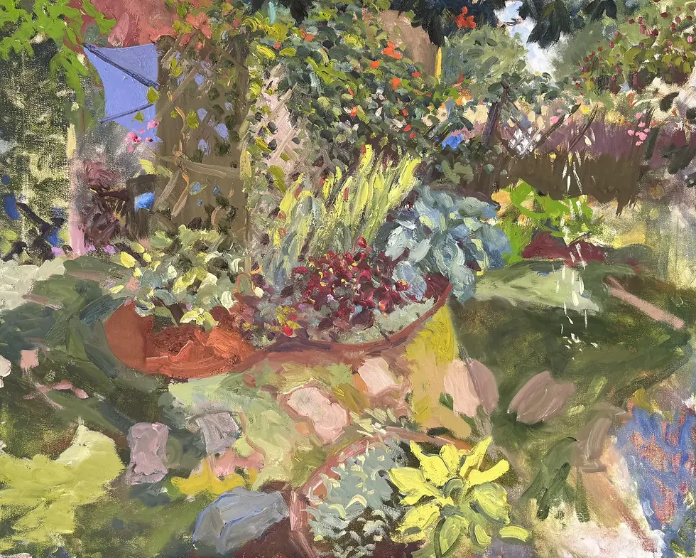 Magnolia Showers - Oil on canvas, 2025