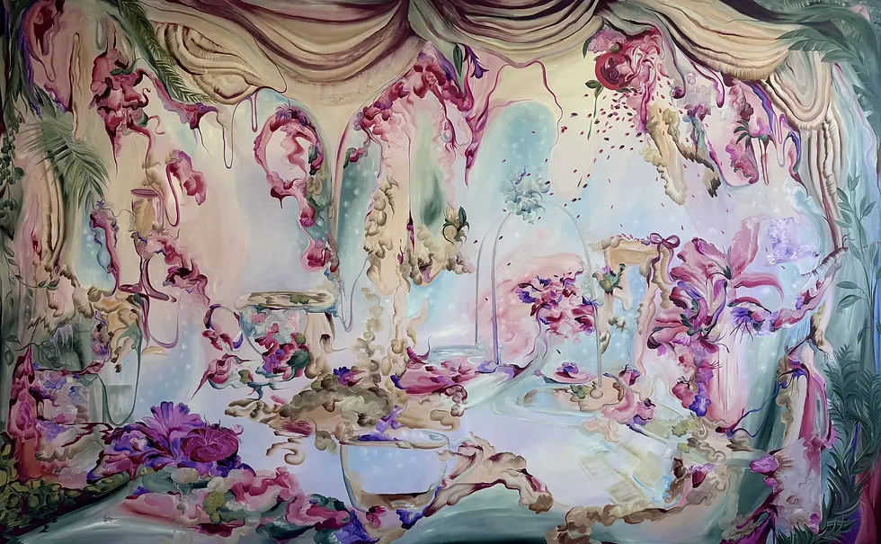 High Tea Soiree - Oil on linen