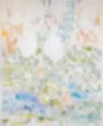 The Tiny Island - Iridescent and matte acrylic on canvas, 2026