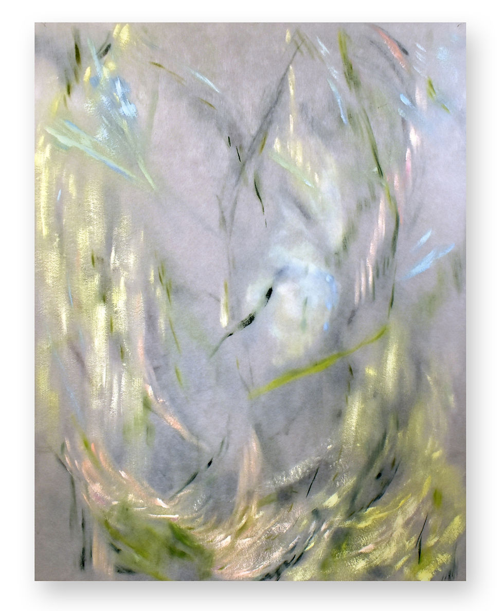 Layers of Mine II - Oil on glassfabric, 2021