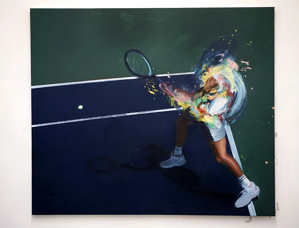 Recoil 2 - Oil on canvas, diptych, 2026