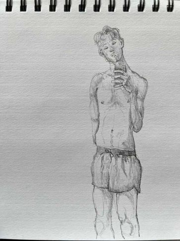 Sketch Stefan Teske Berlin Gay Selfies