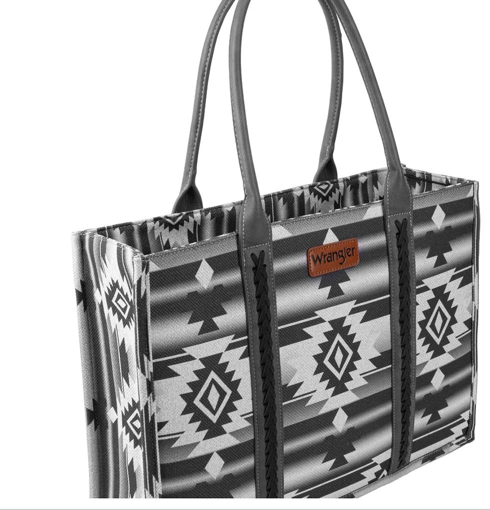 Thumbnail: Wrangler Western Print Canvas Tote Bag