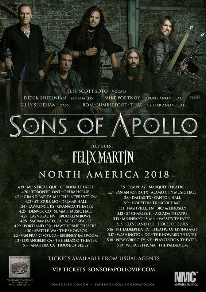 Touring with Sons Of Apollo (Mike Portnoy, Billy Sheehan, etc)