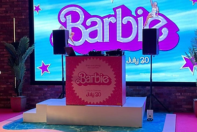 Barbie movie premiere in New Zealand at Event Cinemas for Universal Studios with award-winning Auckland DJ Service providing event entertainment.
