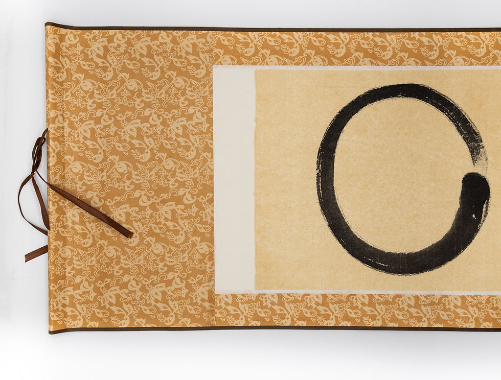 Thumbnail: Enso circle - 11.5 x 27.5 inch Scroll - Multiple color