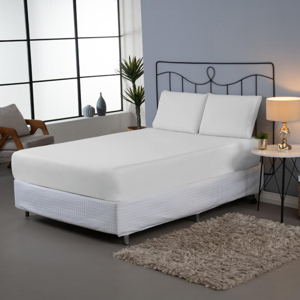 Jogo de Lençol Dia a Dia Casal 3 Peças - Branco