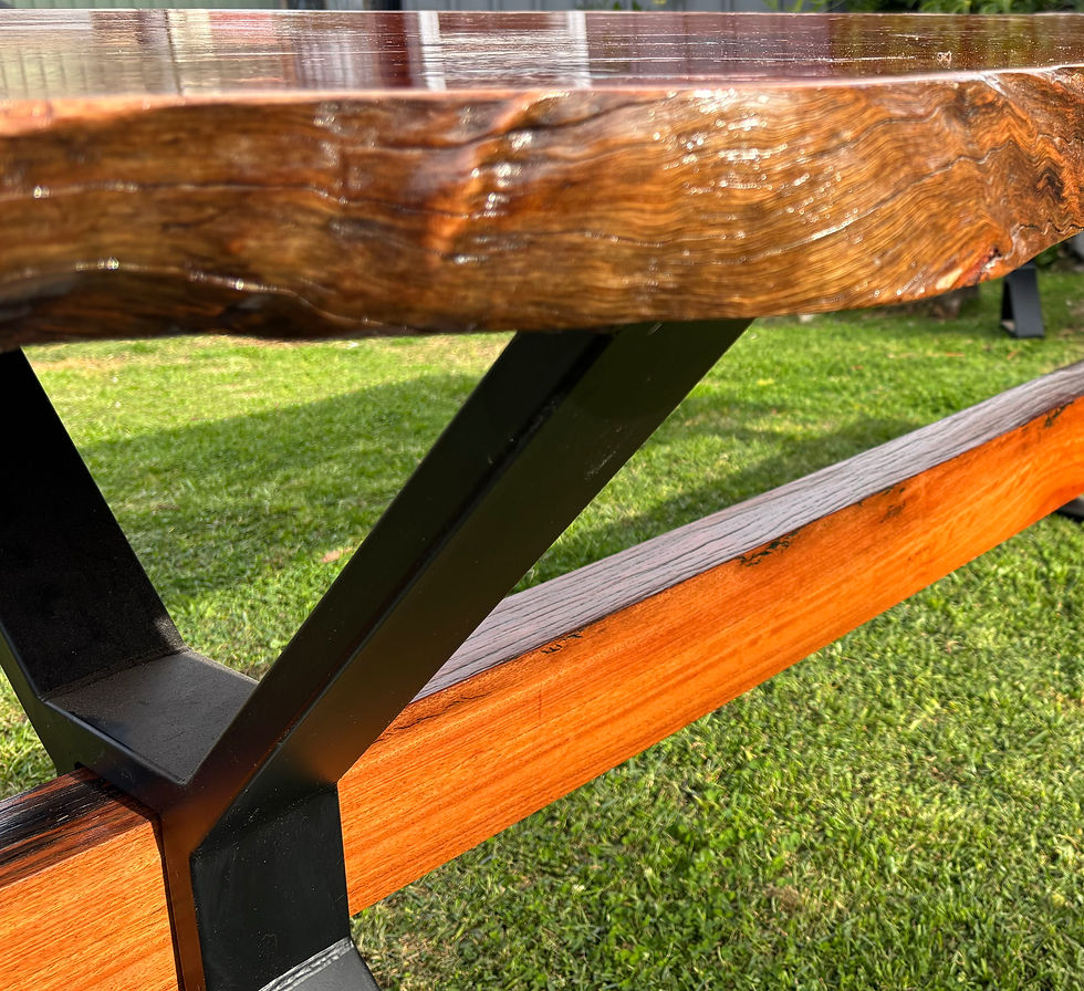 Thumbnail: Live edge Blue Gum dining table