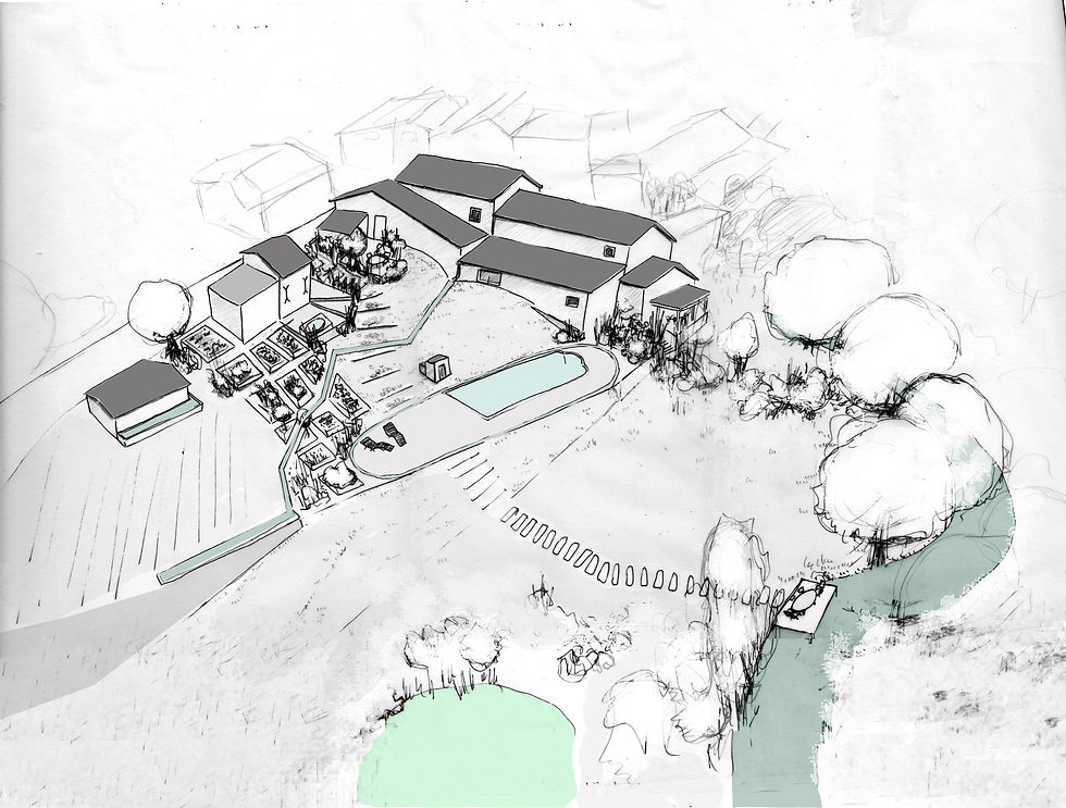 Vue aérienne du Projet