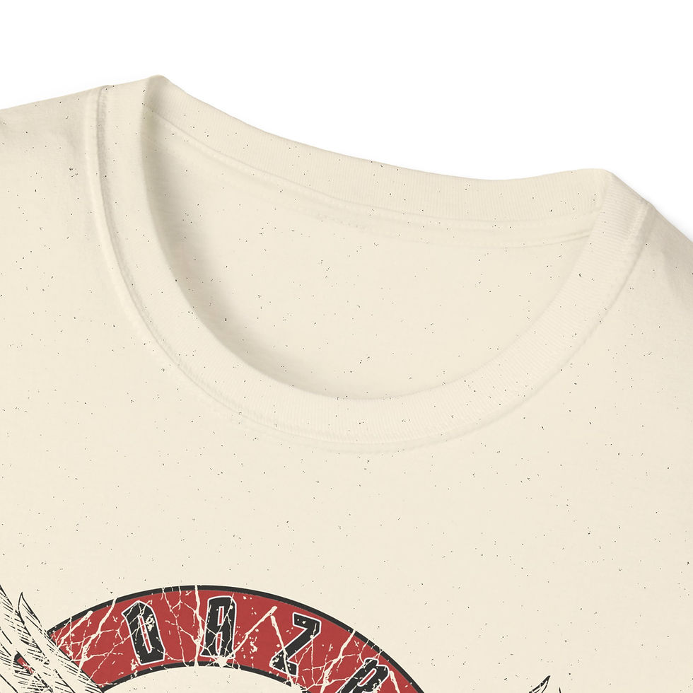 Thumbnail: DAZR Vintage NL Unisex Softstyle T-Shirt Neck View