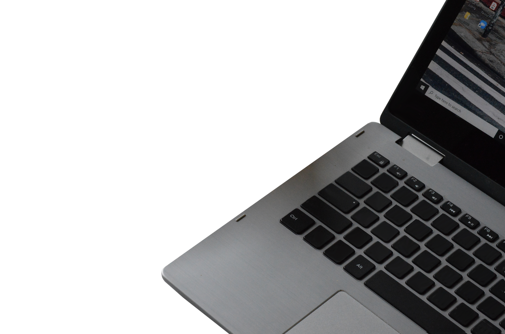 Image of laptop in the corner