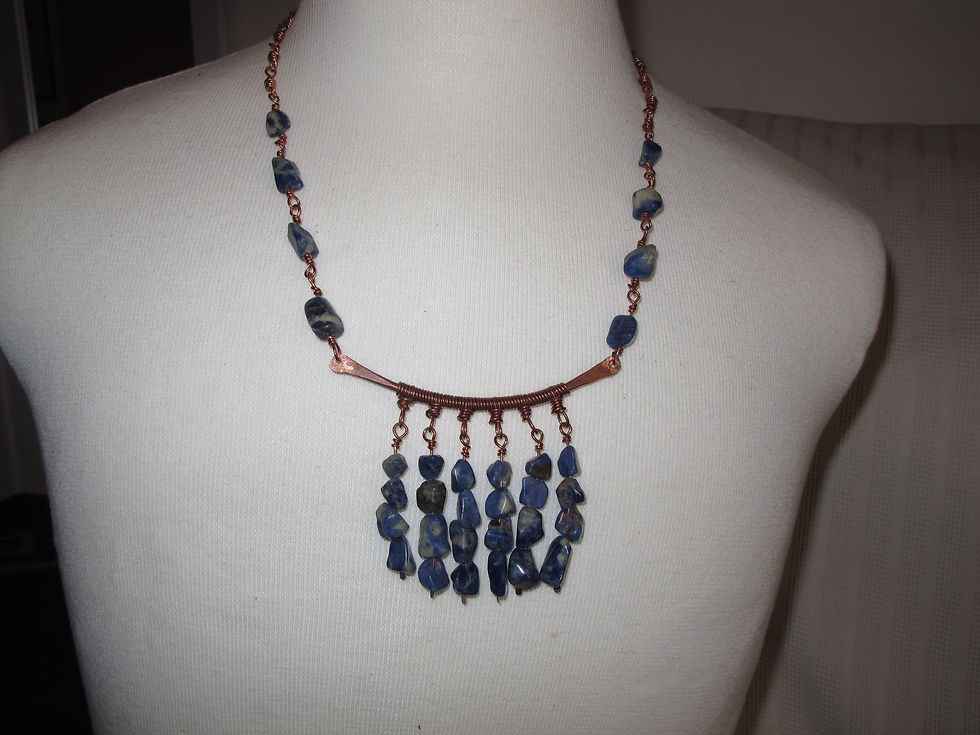 Miniatura: Collar de cobre y piedras