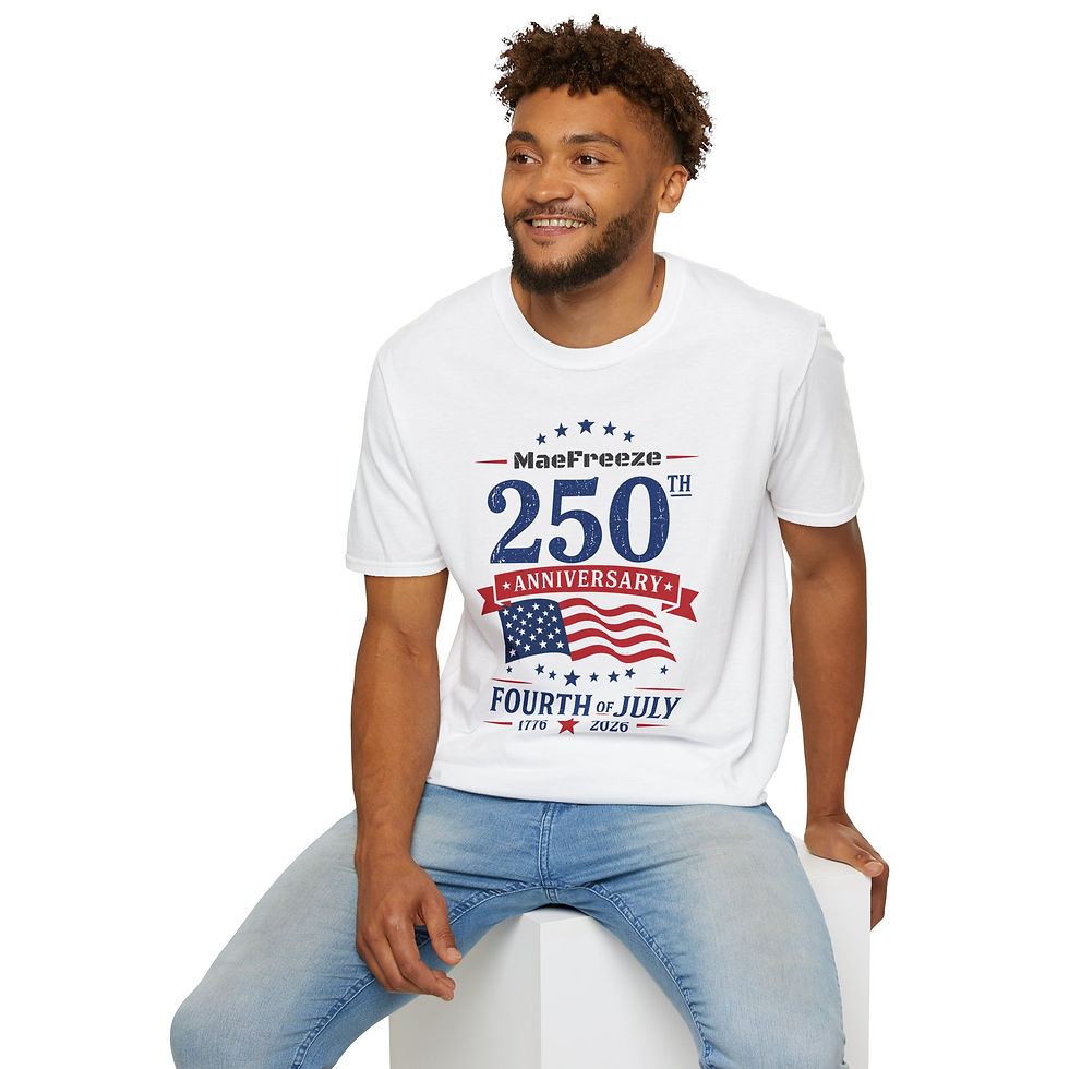 Thumbnail: 250th Anniversary T-Shirt — 'MaeFreeze' Fourth of July Patriotic Tee
