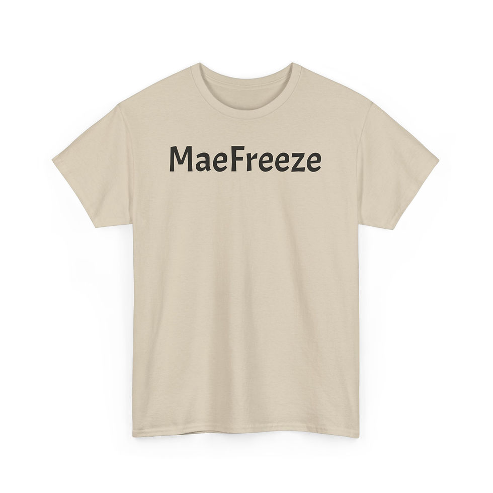 Stylish Unisex Heavy Cotton Tee -MaeFreeze Design, Casual Wear, Everyday Comfort