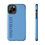 Thumbnail: Tough Phone Case — Minimal Blue Matte with Vertical "MAEFREEZE" Text