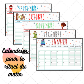 Calendrier pour le rituel du matin