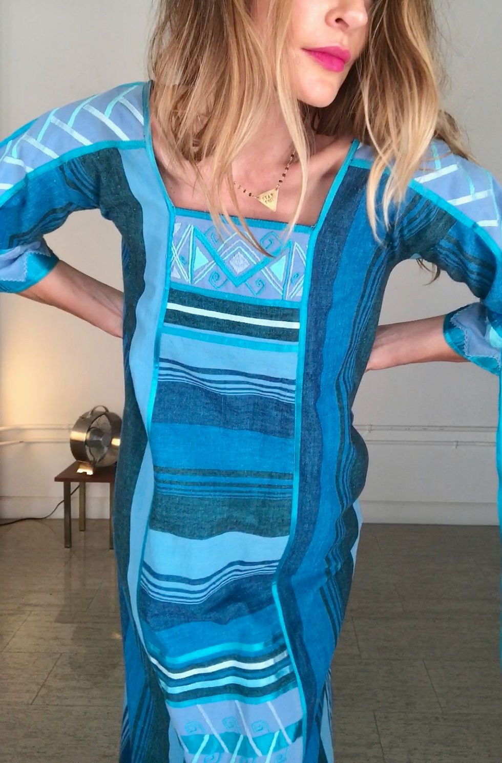 Thumbnail: Josepha Turquoise Stripe Dress