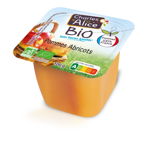 Compote Charlies & Alice Pommes Abricots BIO