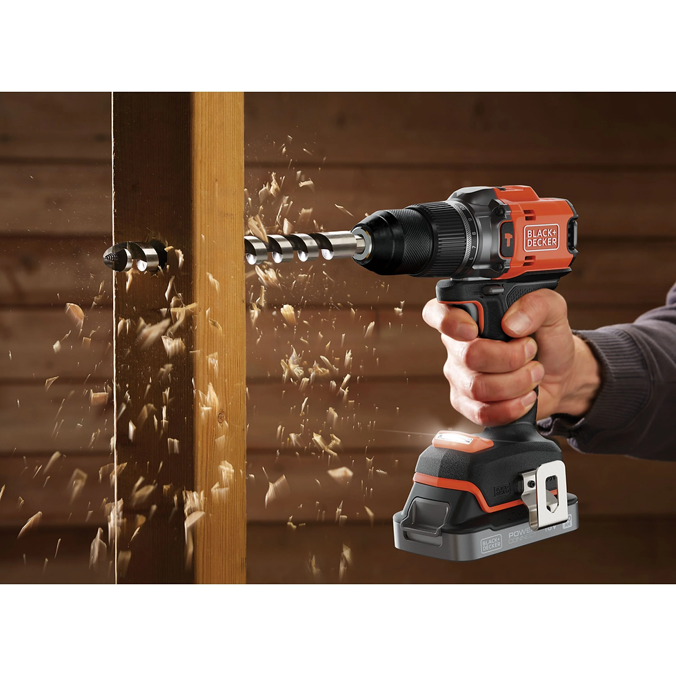 Miniature : Perceuse visseuse à percussion BLACK+DECKER 18V Brushless avec 2 batteries 2Ah