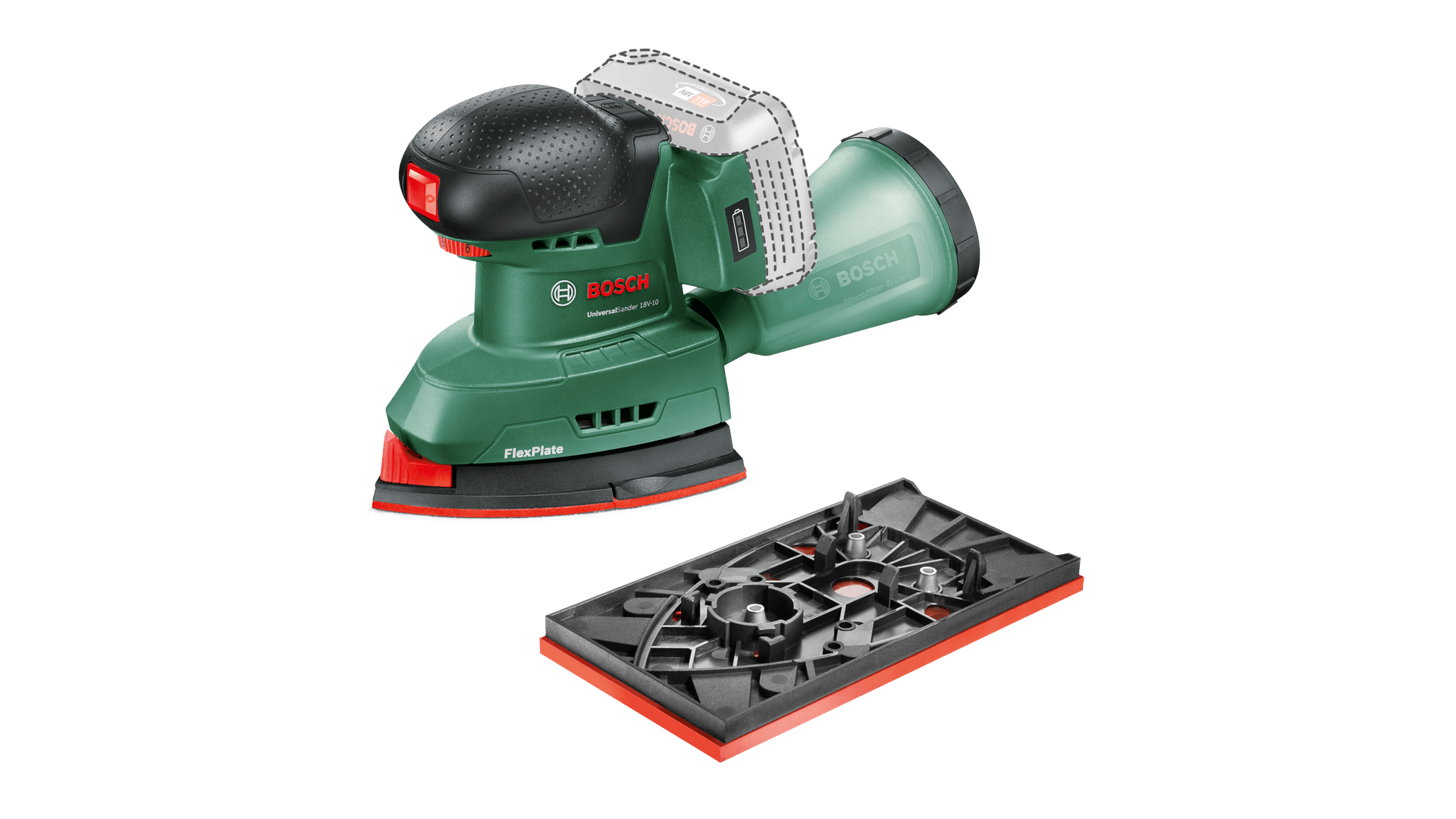 Bosch UniversalSander 18V-10 – Ponceuse Multifonction Sans Fil 18V avec Plateaux