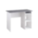 Miniature : COMPO Bureau droit classique décor gris et blanc - L 101 cm