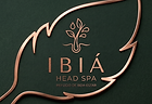 Logotipo IBIÁ head spa. Refúgio de bem-estar