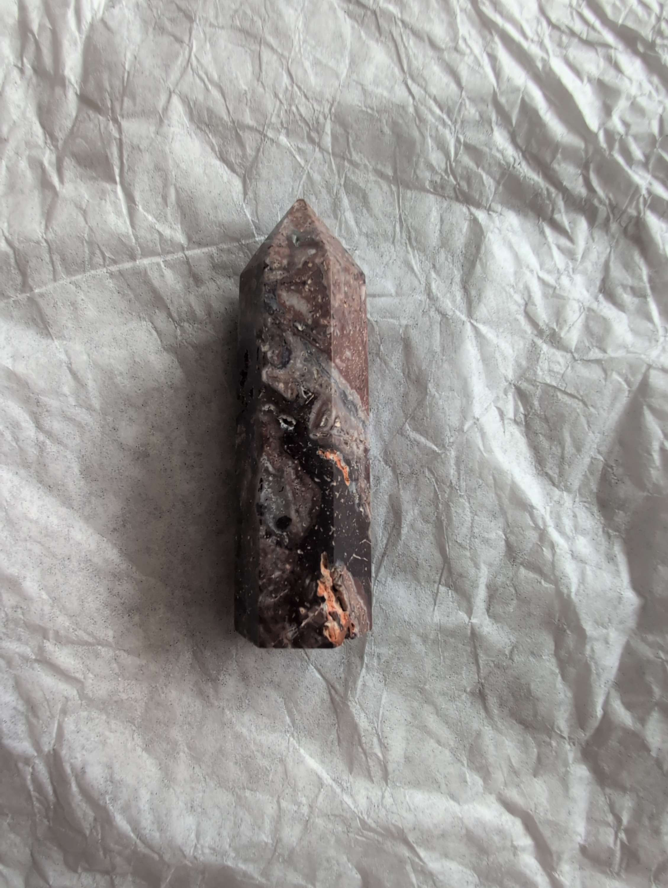 Brecciated Jasper with Hematite and Pyrite