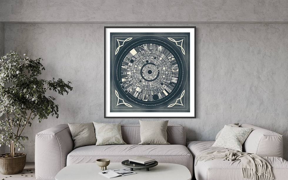 Thumbnail: Encoded with Light Language | Gifted by Archangel Michael | White | Mandala Art