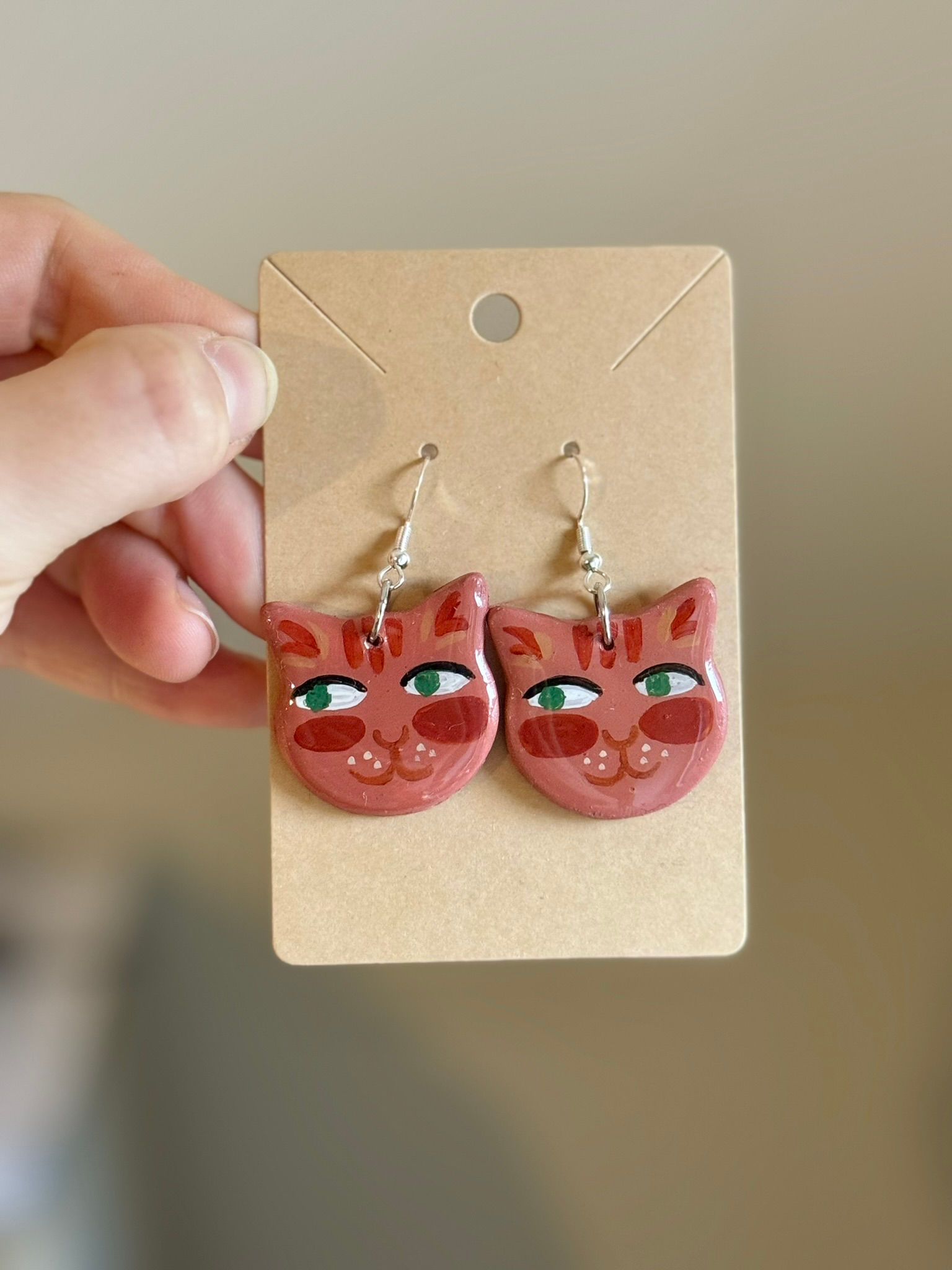 Handmade Little Cat Earrings