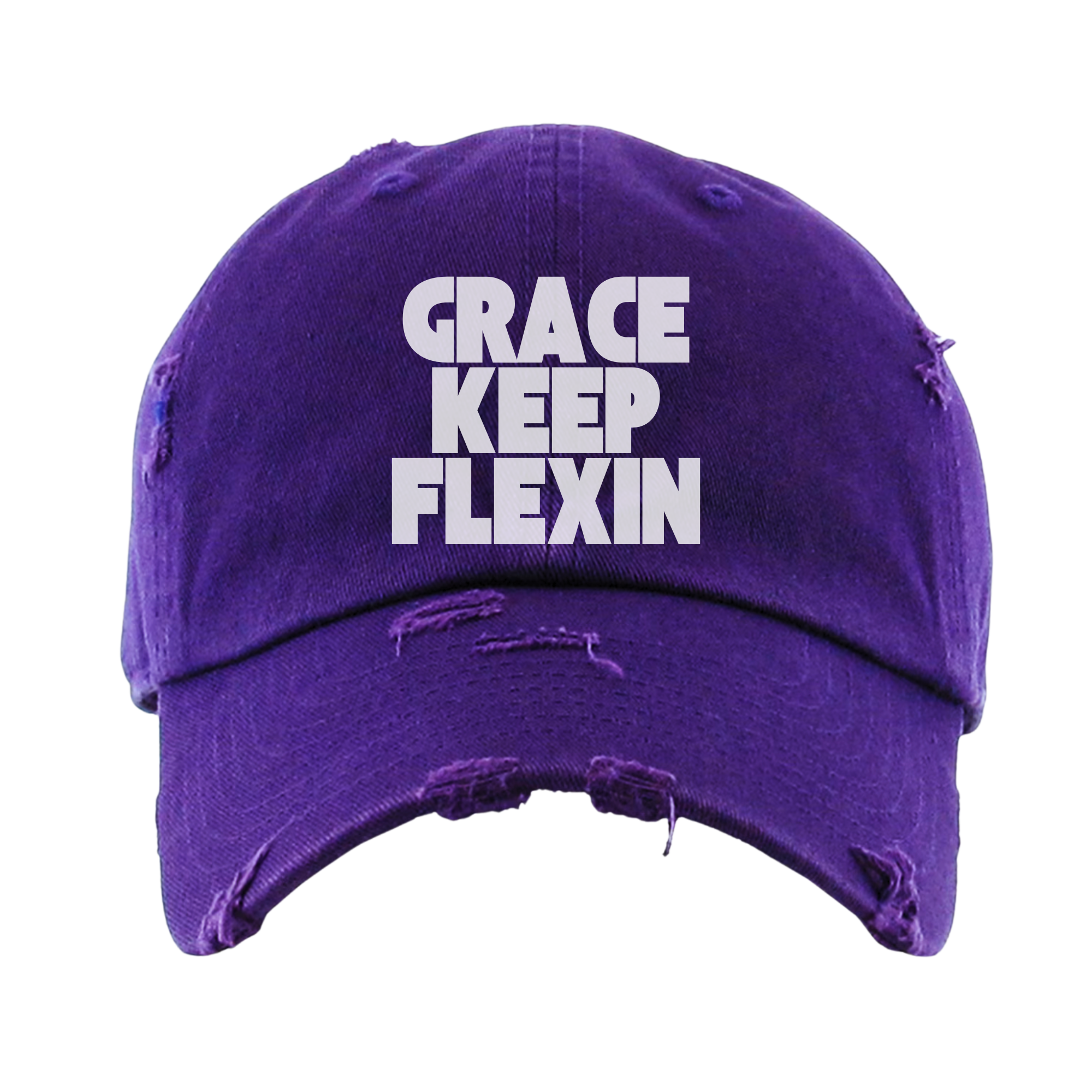 Grace Keep Flexin Distressed Dad Hat – XO Apparel