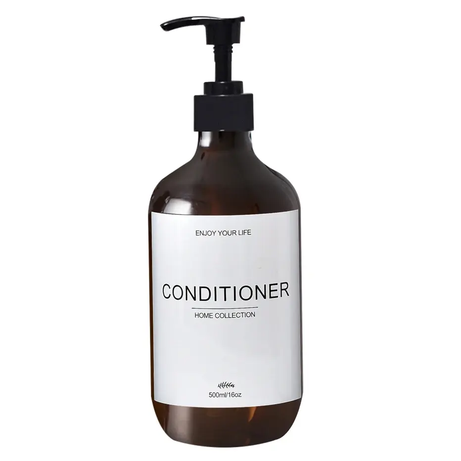 Thumbnail: 500ml Shampoo Body Wash Conditioner Dispenser Bathroom Waterproof Pre-Labeled