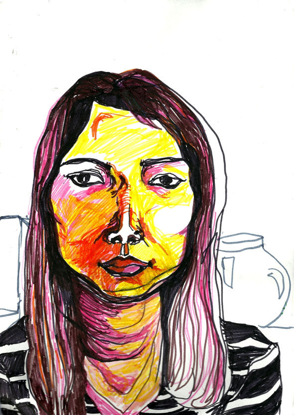 Girl at GTG under cafe ziro, 2012