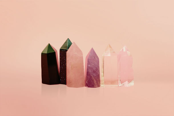 Exibição de cristal colorido