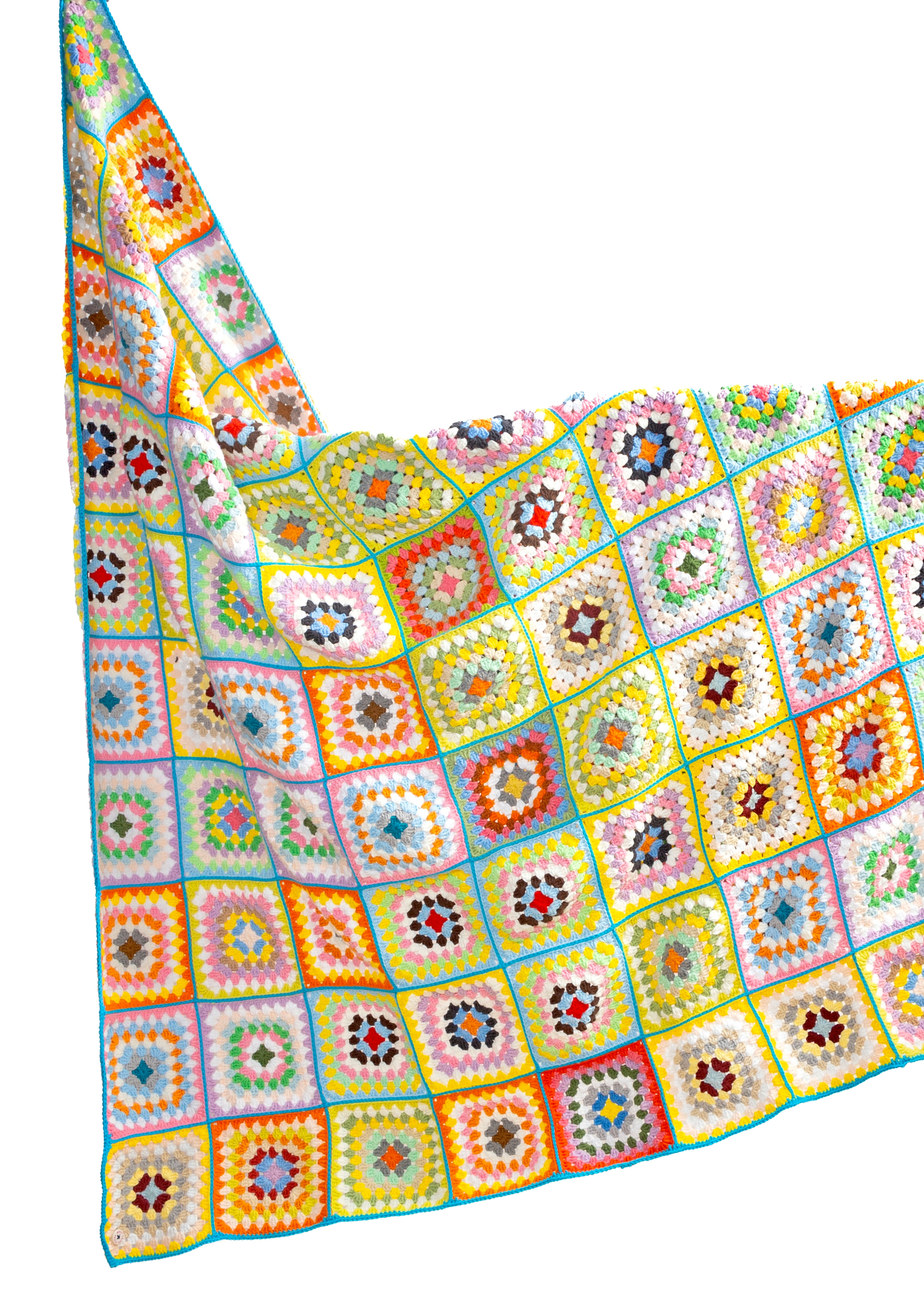 Huge granny square blanket