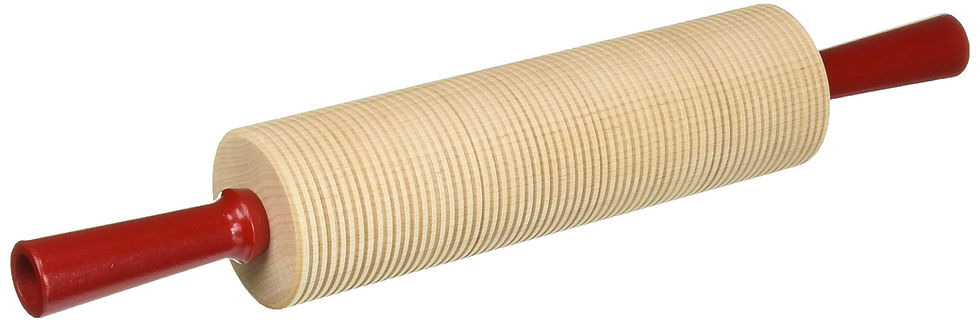 Thumbnail: Bethany Housewares Wood Rolling Pin Corrugated Bulk