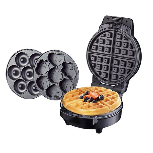 3 in 1 Thick Waffle Maker with Removable Plates, Non Stick Waffle Iron ...
