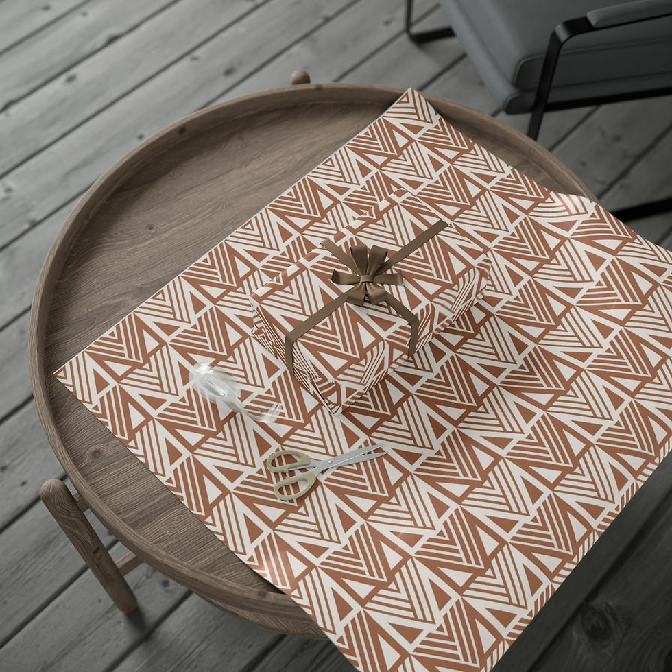 Thumbnail: Shamiso Wrapping Paper in Chestnut