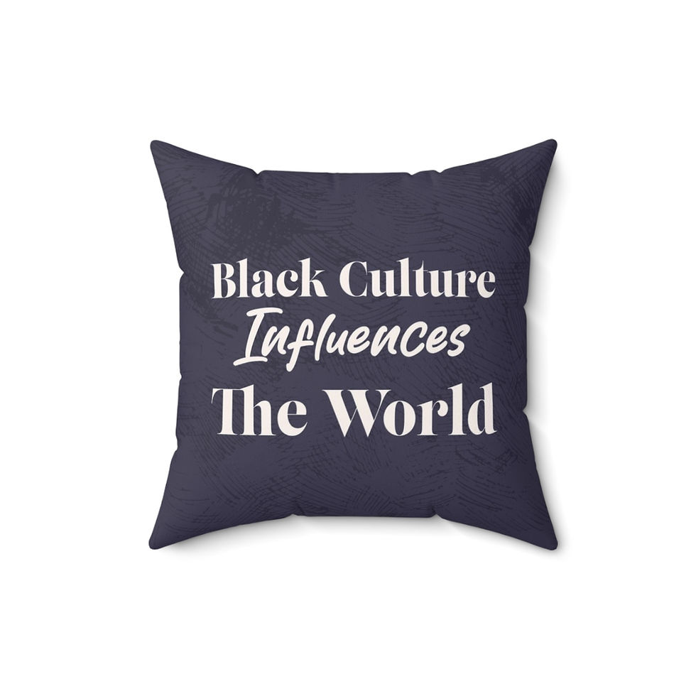 Thumbnail: "Black Culture Influences the World" Square Pillow in Tribal Velvet