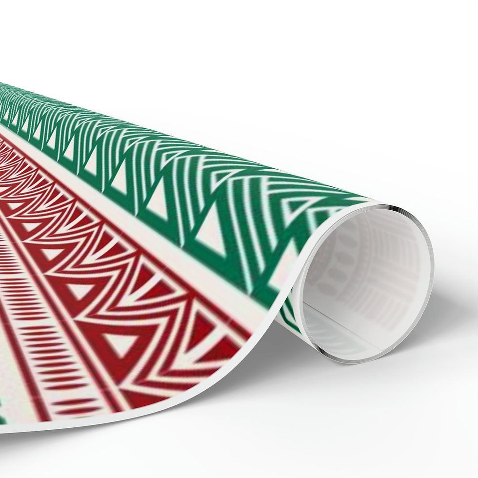 Thumbnail: Panashe Wrapping Paper in Scarlet/Pine 