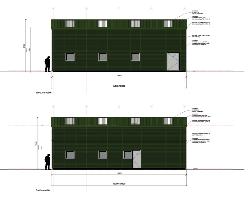 East & West elevations