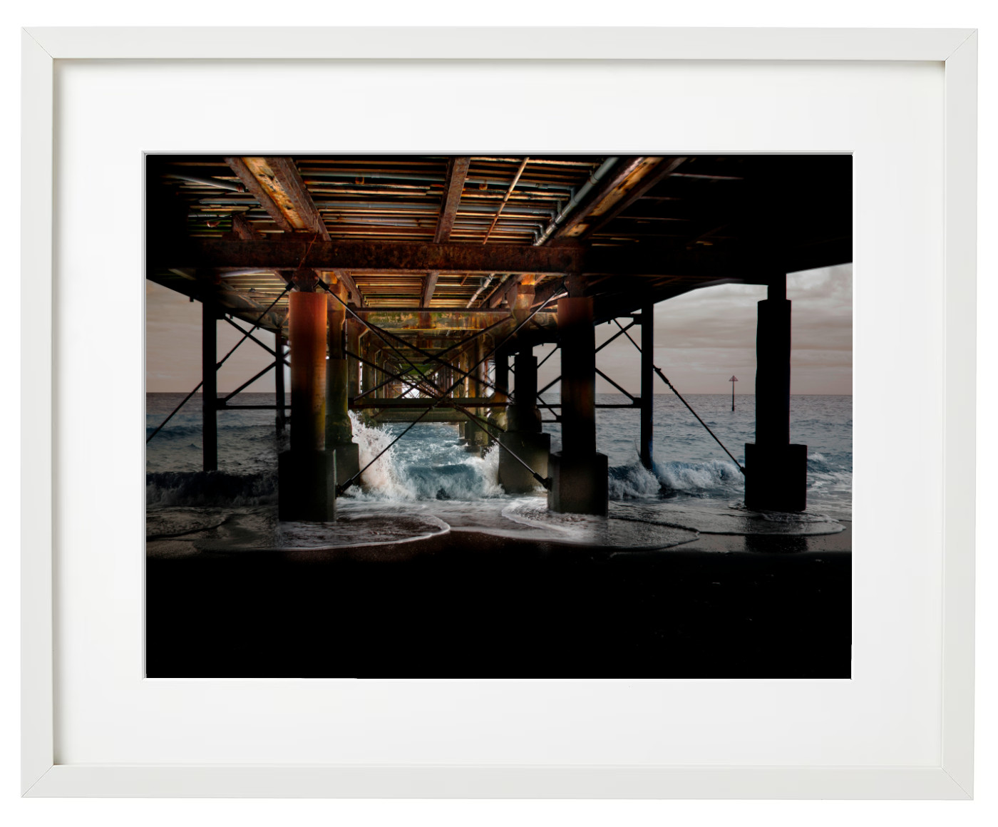 Under Wilson's Pier - Teignmouth, Devon - Framed Print