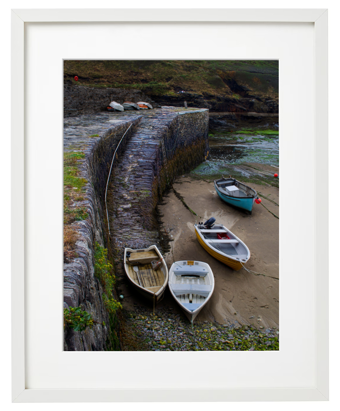 Nestled, Boscastle- Framed Print