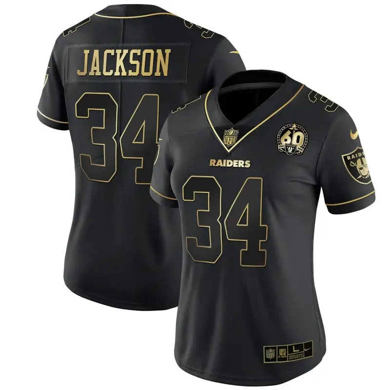 NFL Women's 60th Season Jersey with Gold Patch and Split Design